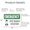 Signmission Eye Wash Station, 24 in W x Rectangle, Aluminum OS-2PACK-EM-A-1824-L-10318 - alternate 5